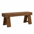 Banc 120 x 35 x 45 cm en bois brun style rustique