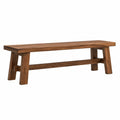 Banc 160 x 35 x 45 cm en bois brun pour salle à manger style rustique