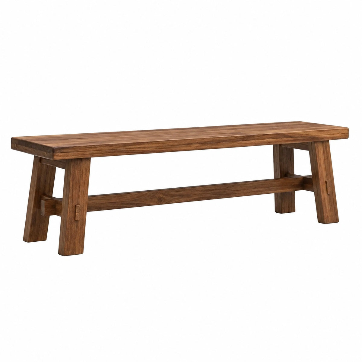 Banc 160 x 35 x 45 cm en bois brun pour salle à manger style rustique
