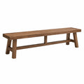 Banc 180 x 35 x 45 cm en bois massif marron - style rustique pour salle à manger