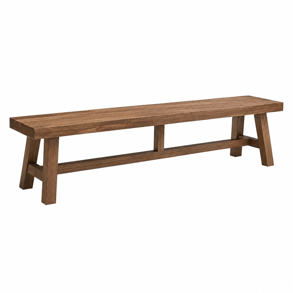 Banc 180 x 35 x 45 cm en bois massif marron - style rustique pour salle à manger