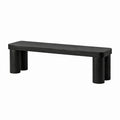 Banc 140 x 35 x 45 cm en bois noir - assise intérieure style contemporain